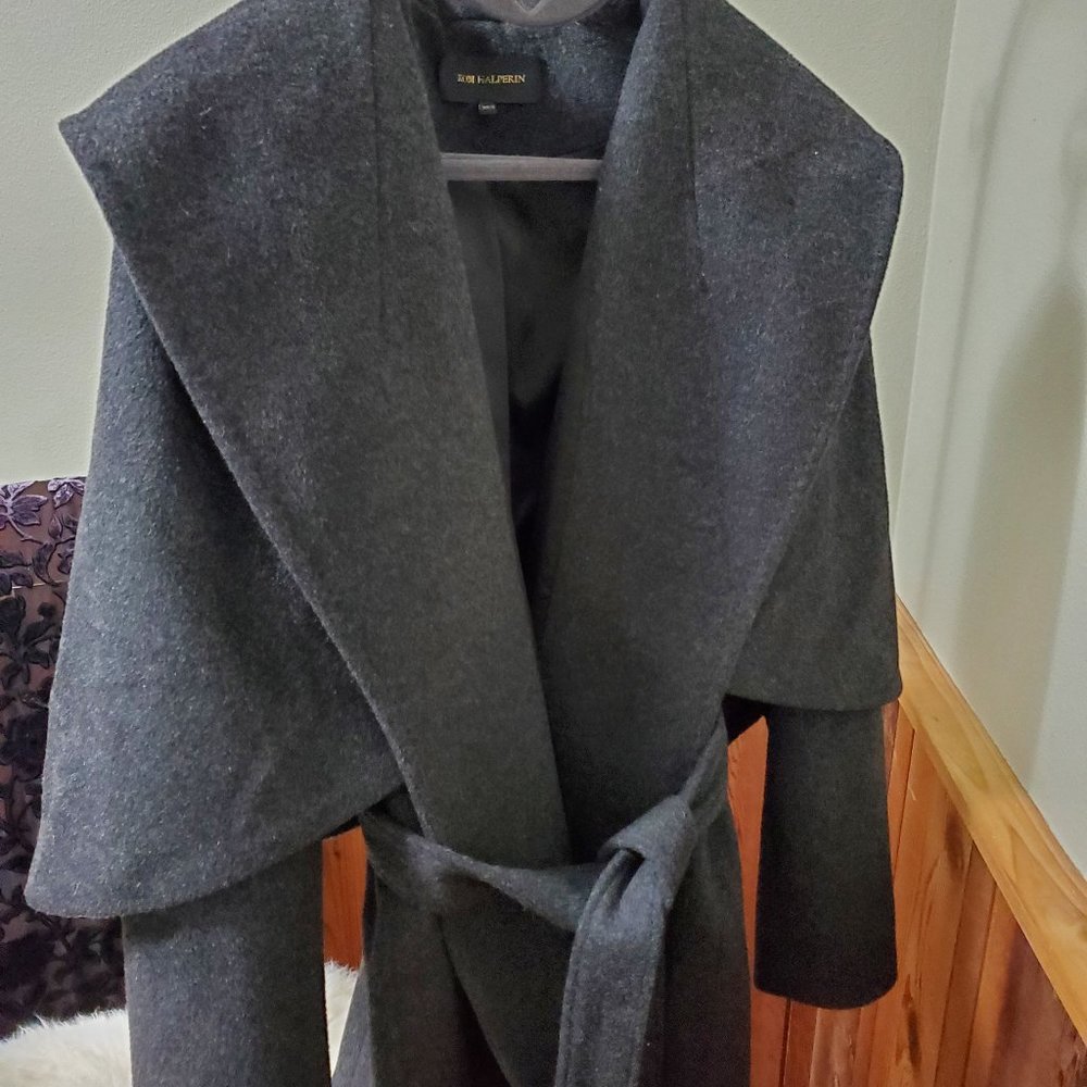 Kobi Halperin Sandra Capelet Wool belted Jacket XS / S